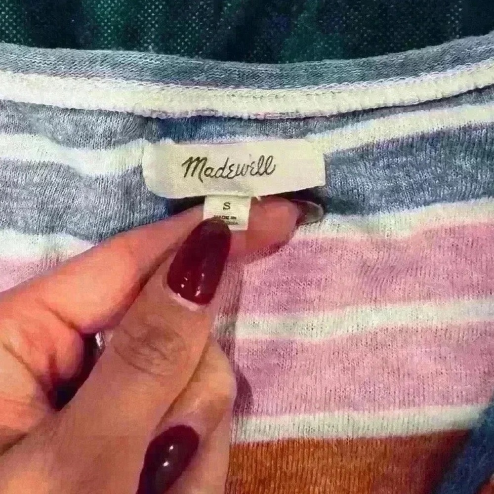 🔥Madewell Women’s Striped Shirt - Multicolor Size S EC🔥 - Picture 4 of 5